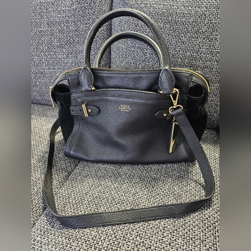 Vince camuto black leather bag